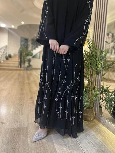 عباية روان) شيفون كلوش شك مكثف كامل العباية