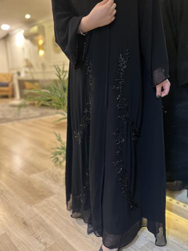 عباية ريمان ) شيفون شك جانبي مميز