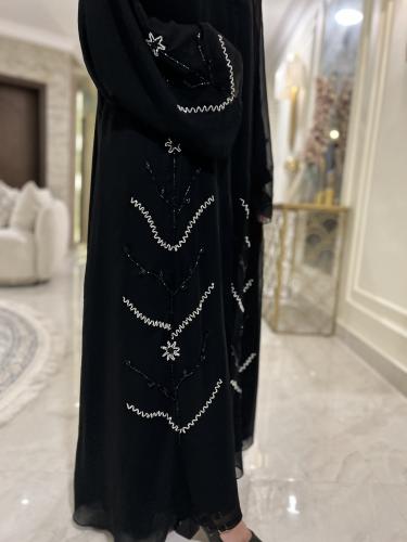 عباية افراح ) راقية شك اسود وابيض