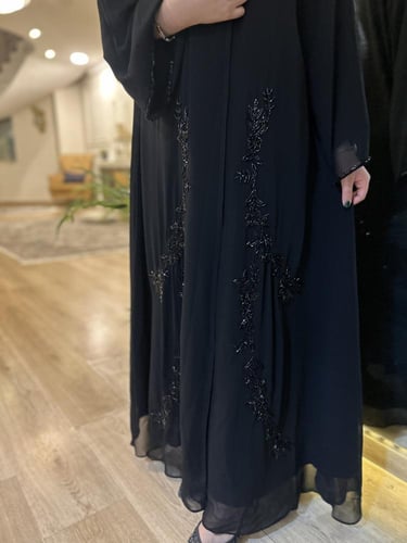 عباية ريمان ) شيفون شك جانبي مميز