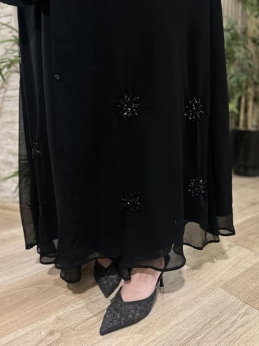 عباية وفاء ) شيفون انيقة بوردات من الشك