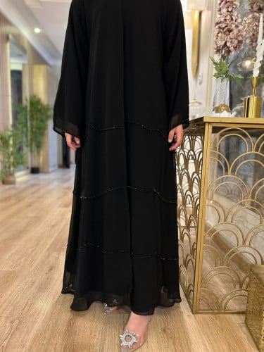 عباية سجى ) شيفون شك اسود