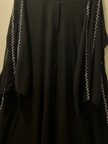 عباية سدن ) ناعمة شيفون شك اسود ناعم