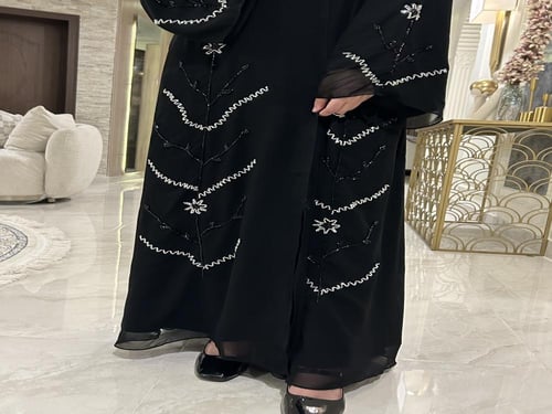 عباية افراح ) راقية شك اسود وابيض
