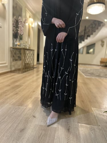 عباية روان) شيفون كلوش شك مكثف كامل العباية