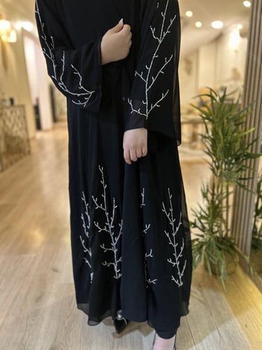 عباية رزان )شيفون شك من الامام والخلف