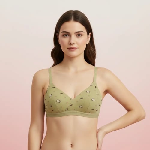 حمالة صدر منقوشة بحشوة بدون سلك ( 6 حبات )