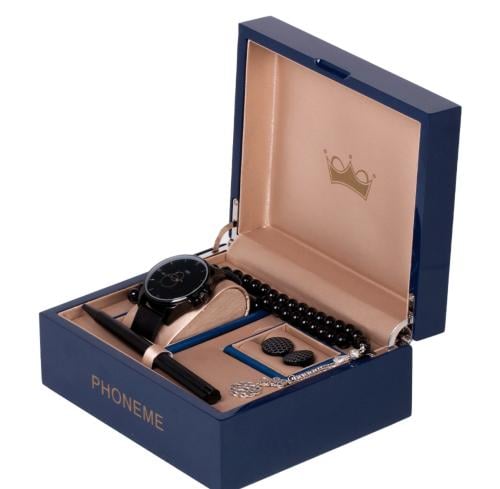 طقم قلم كبك ساعة فاخر