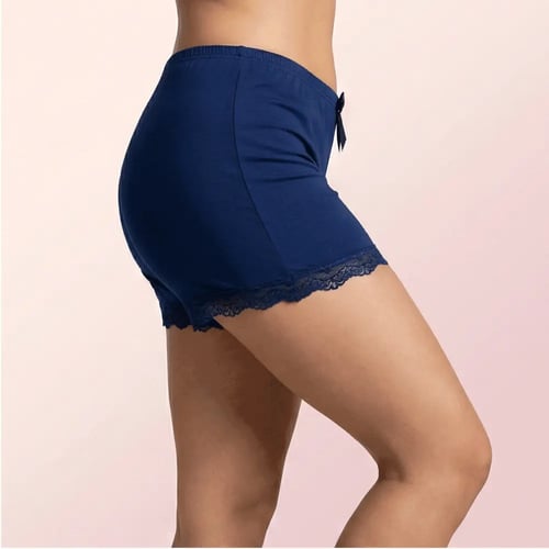 شورت فيسكوز ملون مع دانتيل من تحت ( 6 حبات ) متعدد...