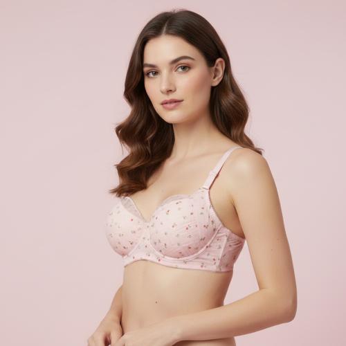 حمالة صدر منقوشة بحشوة بدون سلك ( 6 حبات )