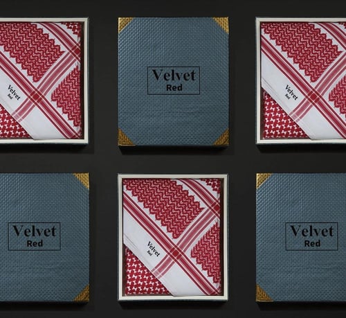 شماغ فلفت ريد لون احمر دم الغزال A24