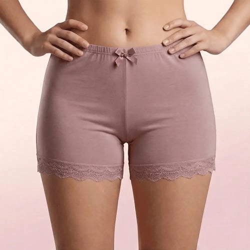 شورت فيسكوز ملون مع دانتيل من تحت ( 6 حبات ) متعدد...