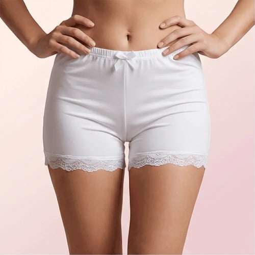 شورت فيسكوز ملون مع دانتيل من تحت ( 6 حبات ) متعدد...