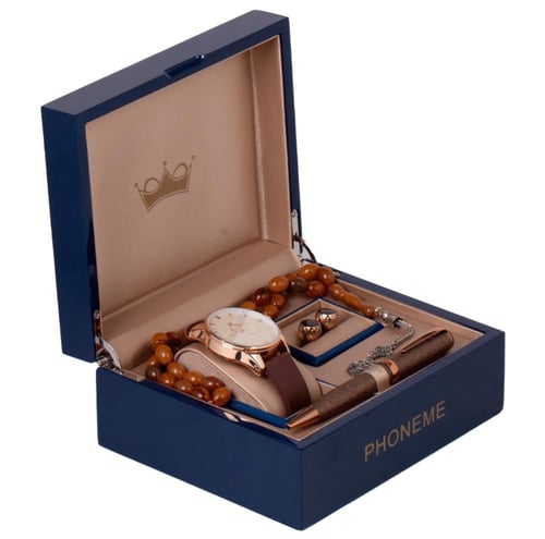 طقم قلم كبك ساعة فاخر