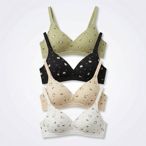 حمالة صدر منقوشة بحشوة بدون سلك ( 6 حبات )