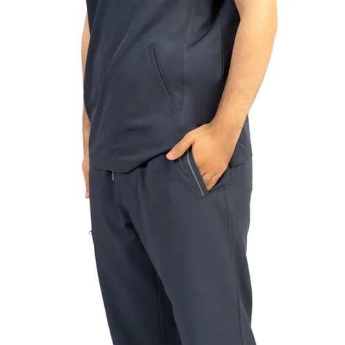 طقم (سكرب) طبي رجالي - رمادي غامق