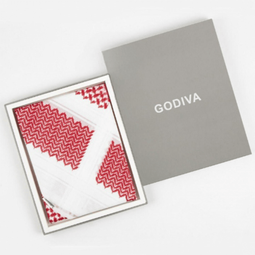 شماغ جوديفا GODIVA احمر انجليزي 2024