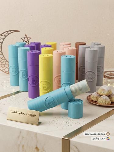 توزيعات عيدية أسطوانية – 12 قطعة بـ 6 ألوان مختلفة