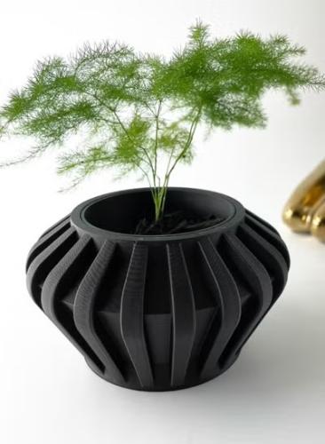 وعاء زراعة هينو مع صينية تصريف وحامل - حل أنيق وعم...