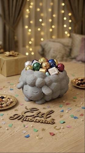 صحن توزيع حلويات على شكل خروف – قطعة واحدة بتصميم...