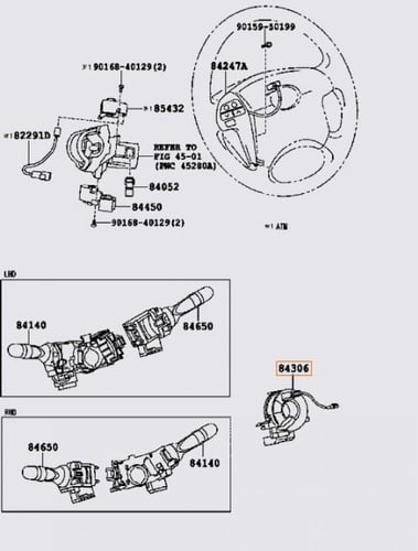 شريحة بوري كرولا هايلوكس 2008 - 2013 (84306-12110)