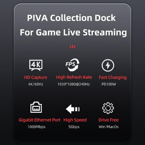 قطعة 10in1 لنقل الصوت والصورة للبث المباشر | PIVA