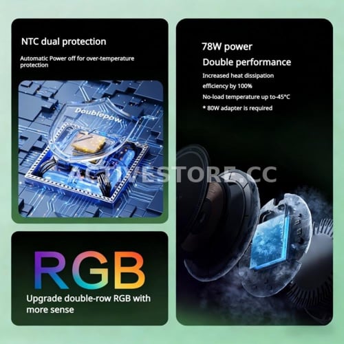 مروحة تبريد مائي نيشن للجوال والايباد بـ 5 سرعات ب...