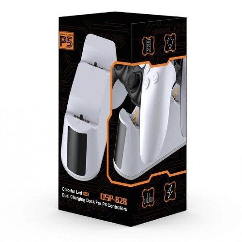 قاعدة شحن لوحدة تحكم PS5 مع اضاءة LED