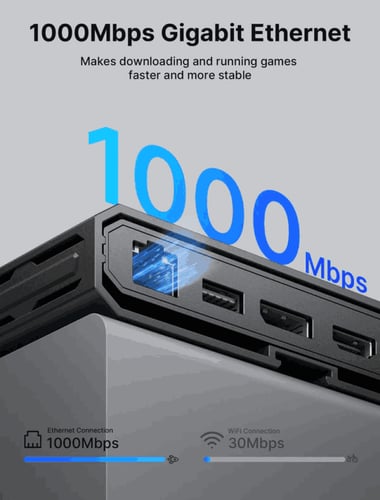 وصلة تايب سي 11in1 بهيكل المنيوم و تدعم 4k120Hz |...