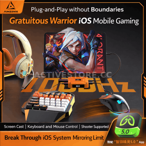 قطعة QI BING 6in1 iOS لربط الماوس و الكيبورد بأجهز...