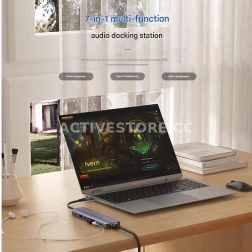 وصلة تايب سي 7in1 من شركة سارافوكس | SARAFOX