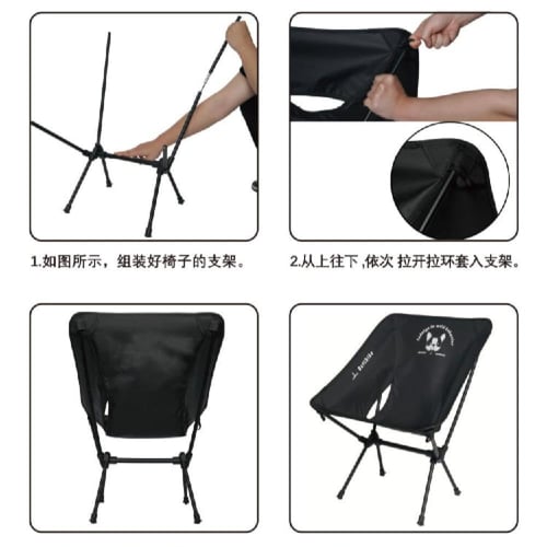 كرسي متنقل للرحلات قابل للطي يتحمل حتى 150KG اللون...