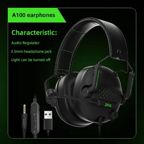 سماعة اذن سلكية محيطية AUX ( مسمار ) مع مايك | اسو...