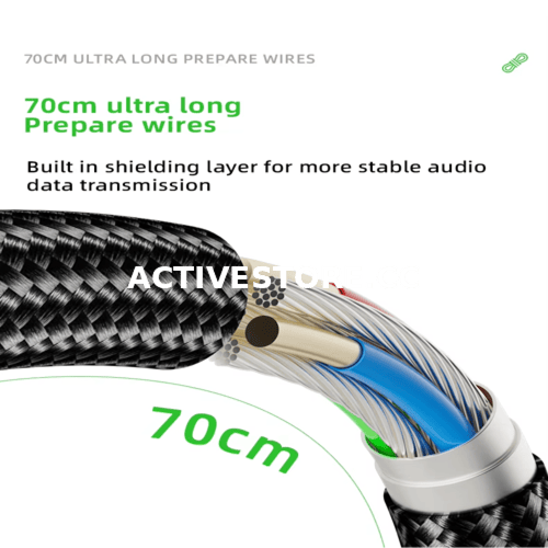 وصلة تايب سي 4in1 مدمج بها كرت صوت بـ3 انماط وشاشة...