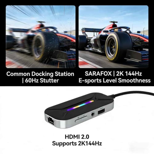 وصلة تايب سي 6in1 مدمج زر لدعم انماط الصوت من شركة...