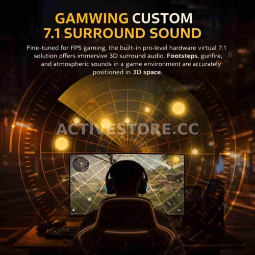 سماعة رأس بلوتوث + 2.4G محيطية للالعاب | GamWing