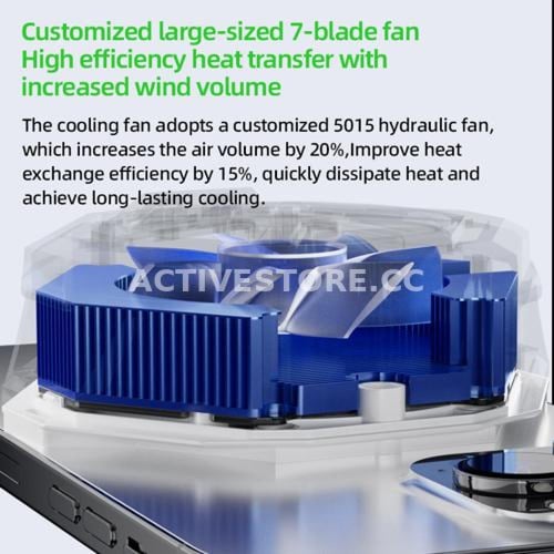 مروحة تبريد للجوال مغناطيس + مشبك وتحكم عبر التطبي...