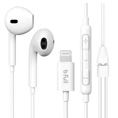 سماعة للايفون ( لايتنينق ) مع ازرار تحكم بالصوت تد...