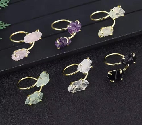 خاتم حجر روز كوارتز ( Rose Quartz )