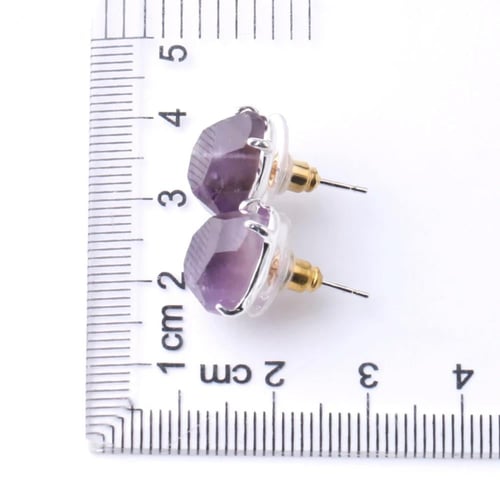 اقراط حجر روز كوارتز ( Rose Quartz ١)