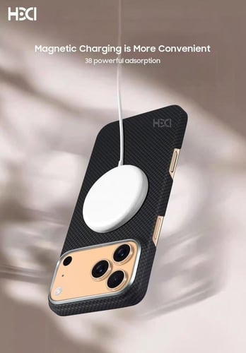 كفر كيفلار MagSafe لآيفون 17 برو ماكس - أسود فاخر