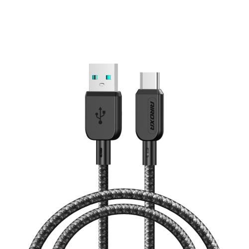 كيبل AIROXA قماش (USB-A to Type-C) - متانة فائقة و...