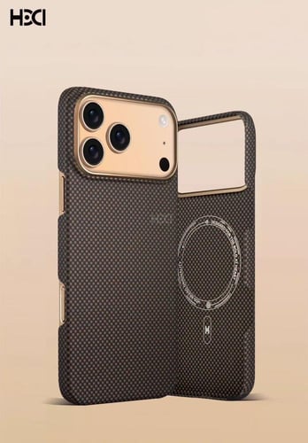 كفر كيفلار MagSafe لآيفون 17 برو ماكس - أسود فاخر