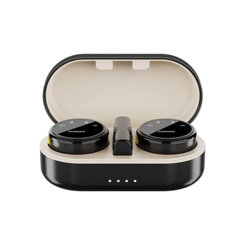 بورودو ميكروفون لاسلكي مزدوج مع علبة شحن - أسود