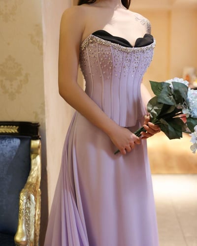 purple corset dress
