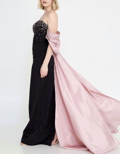 فستان سهرة black and pink