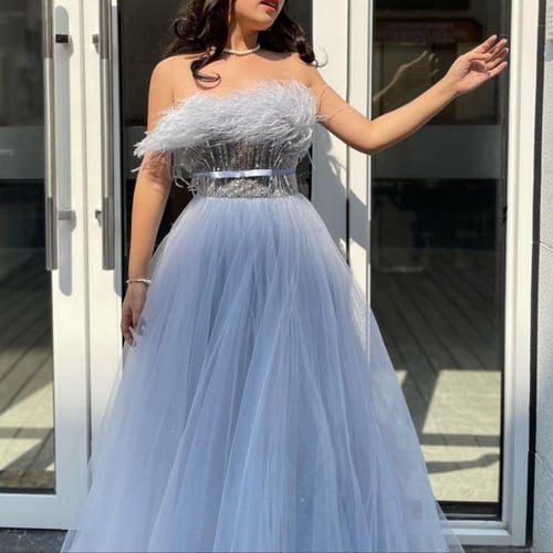 فستان سهرة - GREY FEATHER