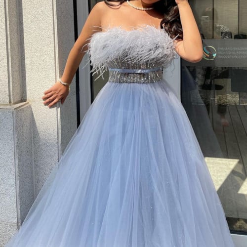 فستان سهرة - GREY FEATHER