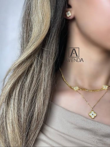 طقم دورين مطلي ذهب