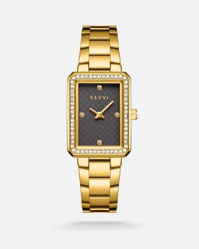 ساعة الفي نسائيه بسير ستيل باللون الذهبي